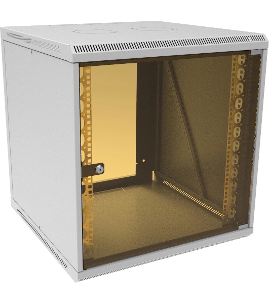 Шкаф коммутационный Suprlan (05-1206) настенный 12U 600x600 мм пер. дв. стекл направл. под закл. гайки 70 кг RAL 7035 535 мм 26.22 кг 620 мм