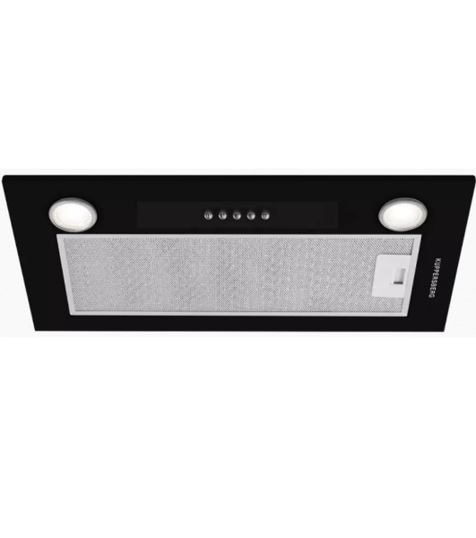 Вытяжка встраиваемая Kuppersberg Inlinea 52 BX черный/серебристый, 52 см, 1300 м³/ч, 41 дБ