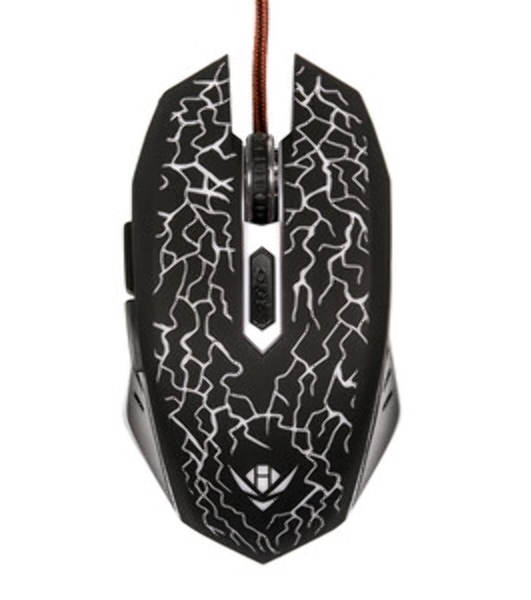 Мышь проводная Nakatomi MOG-15U черный, 2400 dpi, USB, кнопки - 6