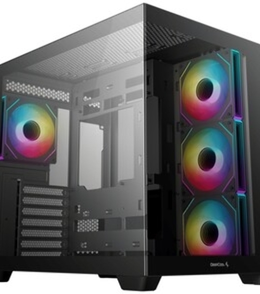 Компьютерный корпус Deepcool CG530 4F черный без БП ATX 2x120мм 2x140мм 2xUSB 2.0 1xUSB 3.0 audio bott PSU