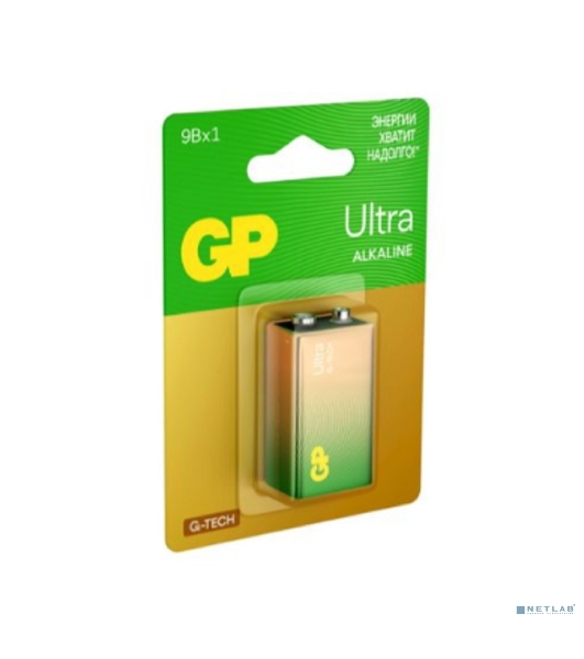 Алкалиновая батарейка GP Ultra Alkaline G-Tech 9V Крона - 1 шт. на блистере