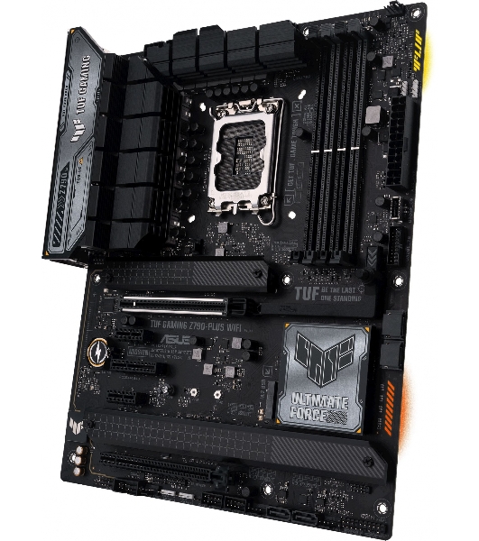 Материнская плата ASUS TUF GAMING Z790-PLUS WIFI, LGA 1700, Intel Z790, 4xDDR5, 4xSATA, 4xM.2, 1xPCIe 5.0 x16, 1xPCIe 4.0 x4, 2xUSB-A 3.2 Gen 2, 4xUSB-A 3.2 Gen 1, 1xUSB-C 3.2 Gen 2, 1xUSB-C 3.2 Gen 2x2, 1x2.5Gb LAN, 5x3.5 мм, 7.1, Standard-ATX