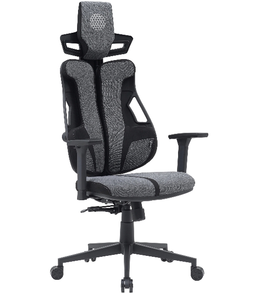 Кресло Cactus CS-CHR-DUO-GYBK серый, экокожа