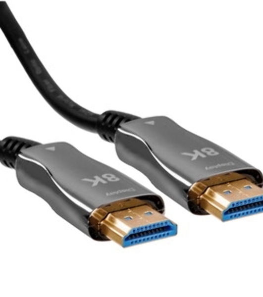 Кабель HDMI Wize AOC-8K-HM-HM-100M оптический,100 м, 8K/60HZ 4:4:4, v.2.1, ARC, 19M/19M, HDCP 2.2, Ethernet, черный, коробка