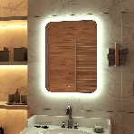 Зеркало для ванной с подсветкой Bau Stil 50х70, сенсорная LED на касание, пластиковый защитный корпу, фото7