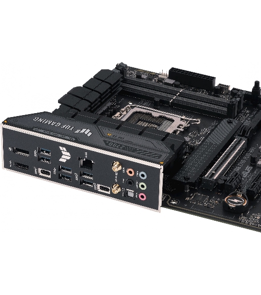 Материнская плата ASUS TUF GAMING Z790-PLUS WIFI, LGA 1700, Intel Z790, 4xDDR5, 4xSATA, 4xM.2, 1xPCIe 5.0 x16, 1xPCIe 4.0 x4, 2xUSB-A 3.2 Gen 2, 4xUSB-A 3.2 Gen 1, 1xUSB-C 3.2 Gen 2, 1xUSB-C 3.2 Gen 2x2, 1x2.5Gb LAN, 5x3.5 мм, 7.1, Standard-ATX