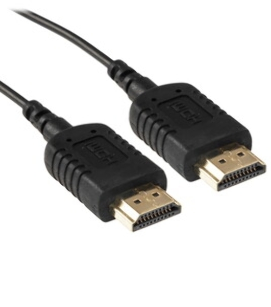 Кабель HDMI Wize WAVC-HDMIUS-1.8M 1.8 м, v.2.0, 19M/19M, 4K/60 Hz 4:4:4, 36 AWG, HDCP 2.2,ультратонкий, позол.разъемы, черный, пакет