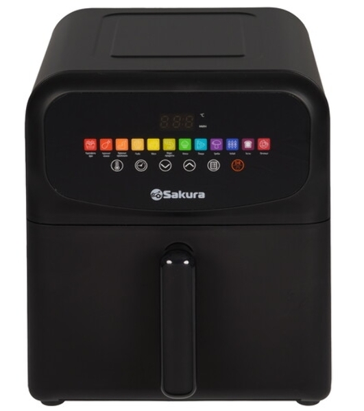 Аэрогриль Sakura SA-7684BK черный, 1500 Вт, 5 л, сенсор, 8 программ