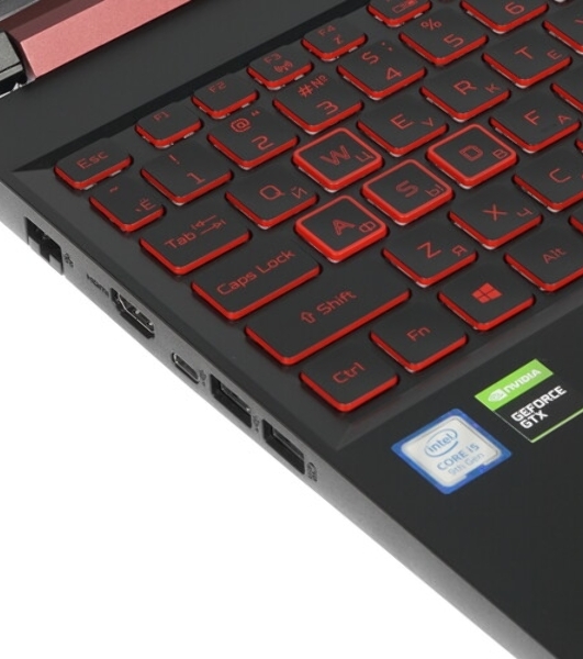 Клавиатура для ноутбука Acer Nitro 5 AN515-54 черная с красной подсветкой (красная подложка)