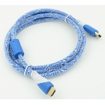 Кабель HDMI Ver.1.4 синий/белый jack HDMI19 (m)/HDMI19 (m) 1.8м феррит.кольца позолоченные контакты, фото2