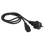 Шнур питания Lanmaster C13-Schuko прямая, 3х0.75, 220В, 10А, черный, 2 метра, фото 1