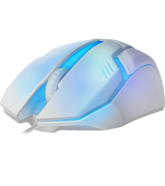 Мышь проводная Defender Cyber MB-560L белый, 1200 dpi, USB, кнопки - 3