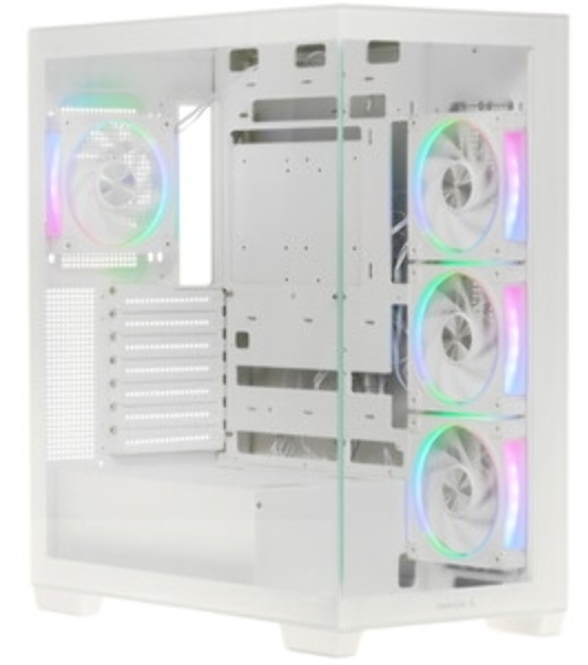 Компьютерный корпус Deepcool CG580 4F V2 WH без БП, боковое окно (панорама), 4x120мм ARGb PWM вентилятора, белый, ATX (R-CG580-WHADA4-G-2)