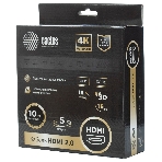 Кабель аудио-видео Cactus CS-HDMI.2-5 HDMI (m)/HDMI (m) 5м. позолоченные контакты черный, фото 1