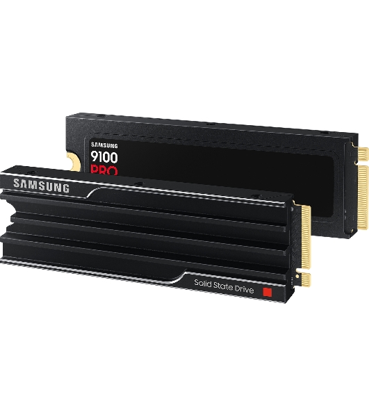 Накопитель SSD 2Tb Samsung 9100 PRO, M.2, PCI-E 5.0 x4, TLC 3D NAND R/W - 14700 (14800)/13400 (13300) Mb/s с радиатором