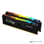 Оперативная память Kingston Fury Beast, DDR4, 16GB (2x8GB), 3200MHz, CL16, DIMM, с радиатором, RGB, черный, фото8
