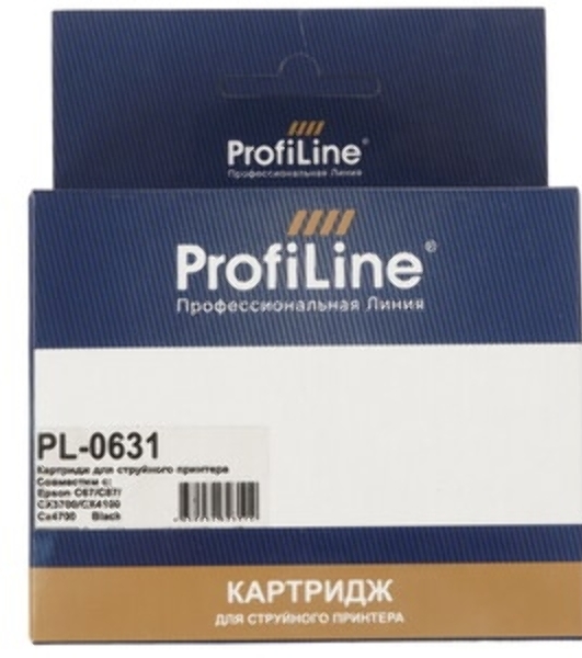 Чернила ProfiLine PL-T0631/T0731/T0921/T1281 для принтеров Epson C67/C79/C87/C91/CX3700/4100/4300/4700/3900/3905/4900/TX106/109/T117/119/T26/T27 S22/SX125/130/420W/425W/Office BX305F/BX305FW черный водн 100 мл