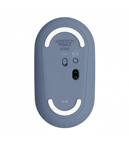 Мышь беспроводная Logitech Pebble M350 синий, 1000 dpi, радиоканал, Bluetooth, USB, кнопки - 3