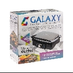 Гриль электрический Galaxy Line GL 2961, черный с серебристым, механическое управление, 2200 Вт, мраморное керамическое покрытие рабочей поверхности, корпус из нержавеющей стали, индикаторы сети и нагрева, регулятор температуры, лопатка и емкости для сбора жидкости, фото9