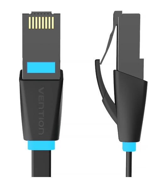 Патч-корд Vention прямой UTP cat.6, RJ45 - 5м. плоский черный