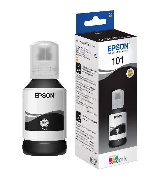 Картридж струйный Epson L101 C13T03V14A черный (127мл) для Epson L4150/L4160/L6160/L6170/L6190