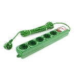 Фильтр-удл. Power Cube PC 3м 5р, зел. 10А/2,2кВт, фото 1