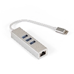 Кабель-адаптер ExeGate EXE-77C-45 (USB3.0 Type-C --> 3xUSB3.0 + 1xRJ45 UTP 1000Mbps RLT8153), фото5