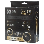 Кабель аудио-видео Cactus CS-HDMI.2-10 HDMI (m)/HDMI (m) 10м. позолоченные контакты черный, фото 1