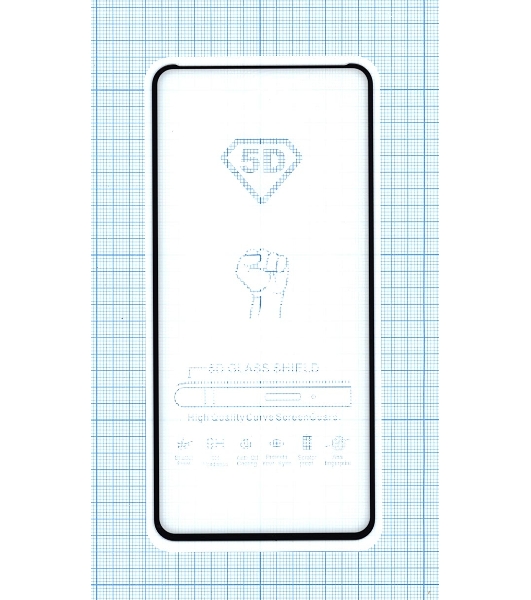 Защитное стекло 'Полное покрытие' для Huawei P40 черный