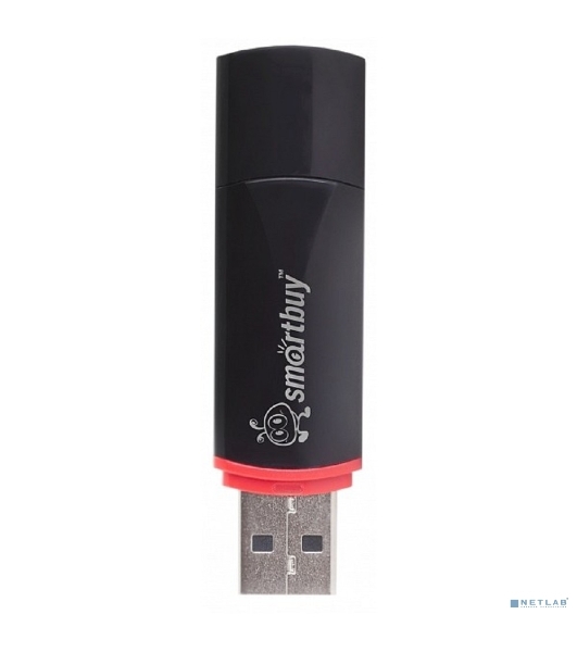 Флешка USB Smartbuy Crown black (SB4GBCRW-K), 4Gb, USB 2.0, R/W 25/15, черный/красный