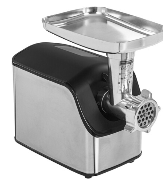 Мясорубка электрическая ARESA AR-2107 серебристый, 2500 Вт, 2.8 кг/мин, реверс, защита от перегрузки, насадки - 5