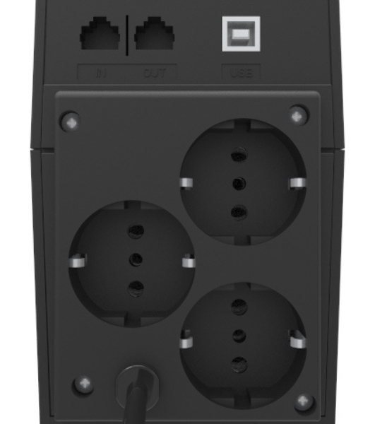Источник бесперебойного питания Powercom Raptor RPT-600A EURO 360Вт 600ВА черный