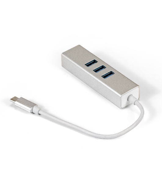 Кабель-адаптер ExeGate EXE-77C-45 (USB3.0 Type-C --> 3xUSB3.0 + 1xRJ45 UTP 1000Mbps RLT8153)