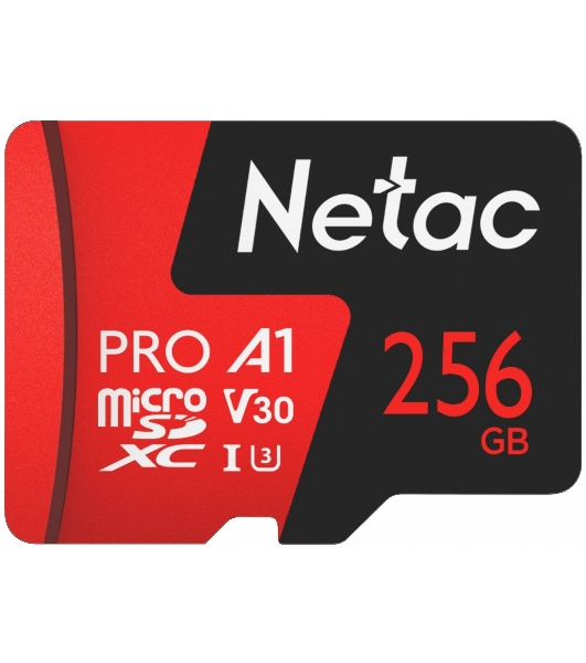 Флеш карта NeTac Карта памяти Netac MicroSD P500 Extreme Pro 256Gb, Retail version card only
