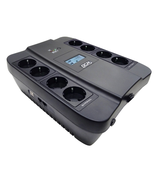 Источник бесперебойного питания Powercom Spider SPD-1100U LCD 605Вт 1100ВА черный