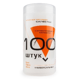 Чистящие средства Konoos KBU-100 Салфетки для комп. техники в банке, 100 шт.