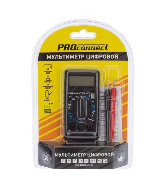 Портативный мультиметр PROconnect М-182 (DT-182)
