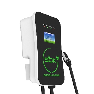 Зарядная станция S'OK Green Energy M3W Series Wallbox EV Charger SM3W10732542-5, 1-phase, 7kw (32a/220v), ocpp 1.6j, ip54, кабель 5м