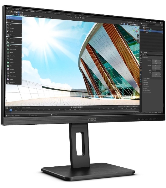 Монитор 23.8' AOC 24P2Q IPS 1920x1080, 75 Гц, 4 мс, 16:9, 250 кд/м2, 1xHDMI, 1xDP, 1x3.5 мм, черный