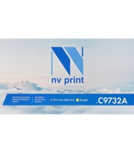 Картридж лазерный NVPrint совместимый HP C9732A Yellow для LJ Color 5500/5550 (12000k)