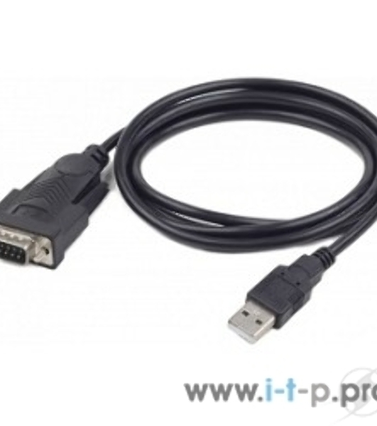 Конвертер USB->SERIAL Cablexpert UAS-DB9M-02 AM/DB9M, 1,5 м, PL2303TA, WinXP-Win8, черный, пакет
