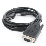 Кабель HDMI->VGA Cablexpert A-HDMI-VGA-03-6, 19M/15M + 3.5Jack, медь, позол.разъемы, 1.8м, черный, пакет, фото5