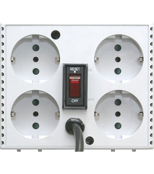  Стабилизатор напряжения Powercom Voltage Regulator, 2000VA, White, Schuko