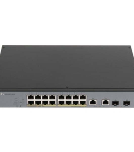 Коммутатор Zyxel GS1350-18HP, 16xGE PoE+, 2xCombo (SFP/RJ-45), бюджет PoE 250 Вт, дальность передачи питания до 250 м, автоперезагрузка PoE-портов, повышенная защита от перенапряжений и электростатических разряд