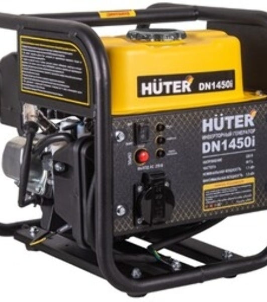 Электрогенератор бензиновый инверторный Huter DN1450i, 1.3 кВт, 96 дБ, 12.42 кг