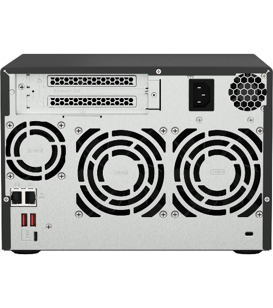 Сетевое хранилище без дисков SMB QNAP TS-673A-8G NAS, 6 trays 3,5'/2,5', 2x2,5 GbE BASE-T, 2 x M.2 NVMe 2280 slots, quad-core AMD Ryzen V1500B 2,2 GHz, 8 Gb SO-DIMM DDR4 (1 x 8 Gb) up to 64Gb (2x32 Gb)