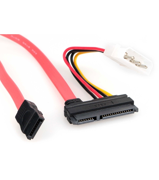 Кабель Combo SATA Cablexpert CC-SATA-C1-N, Molex 4pin(M)+Sata 7pin(M)/Sata 15pin+7pin(F), медн.проводник, пакет