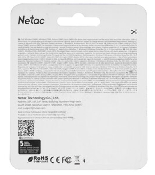 Флешка USB Netac U352 (NT03U352N-064G-32PN), 64Gb, USB 3.0, R/W 110/50, серебристый