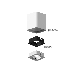 Корпус светильника C7832 SWH белый песок 95*95*H60mm MR16 GU5.3, фото8
