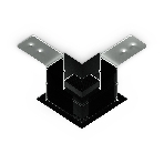 GL1040 BK черный коннектор угловой для встраиваемого шинопровода Magnetic 220V 80*80*47, фото6